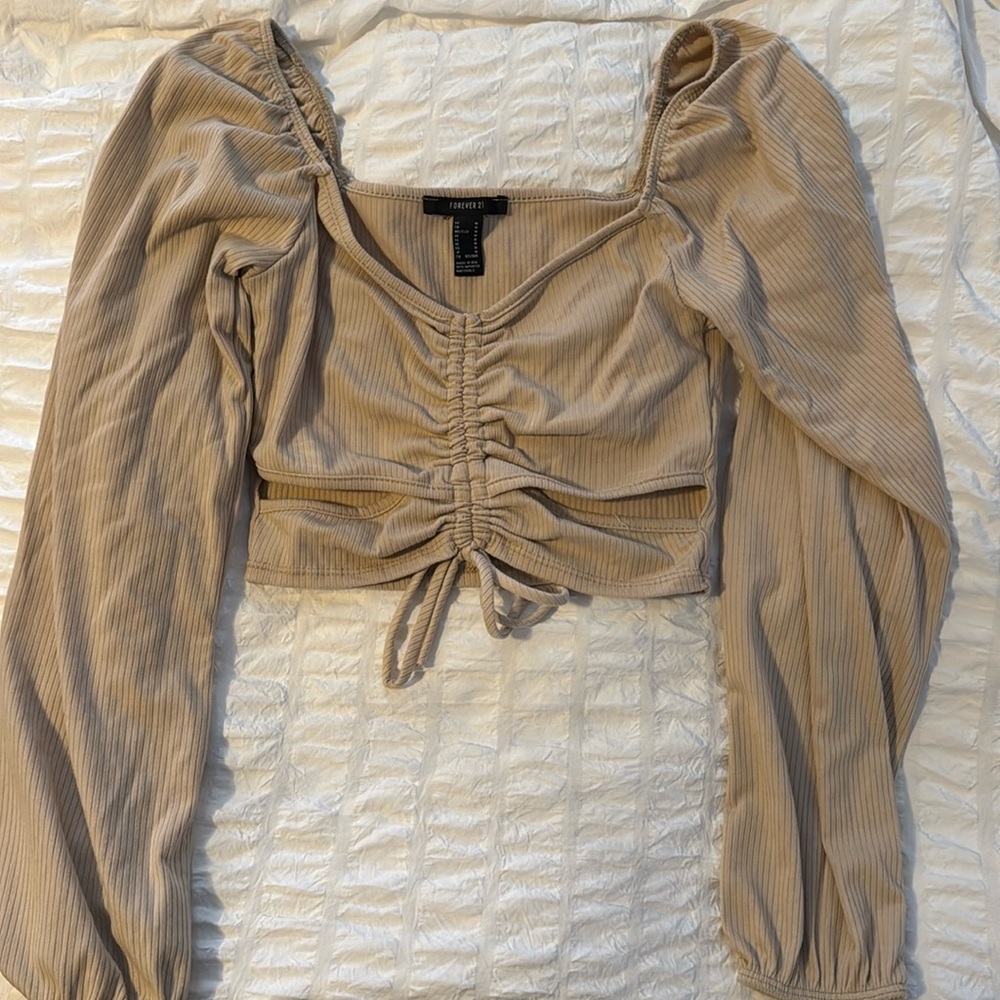 Forever 21 tan crop top